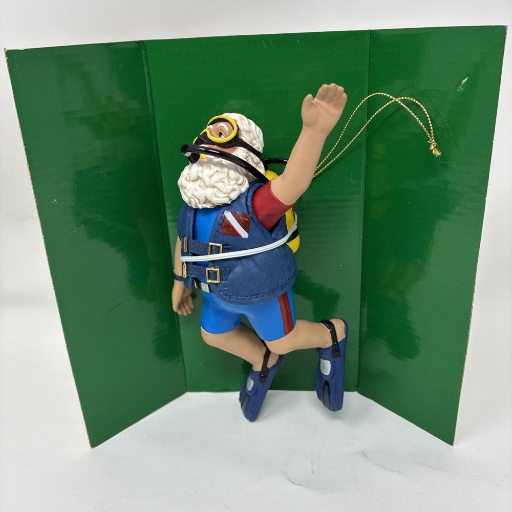 Vintage Dept 56 PASTIMES Scuba Diving Santa Claus Christmas Holiday Ornament